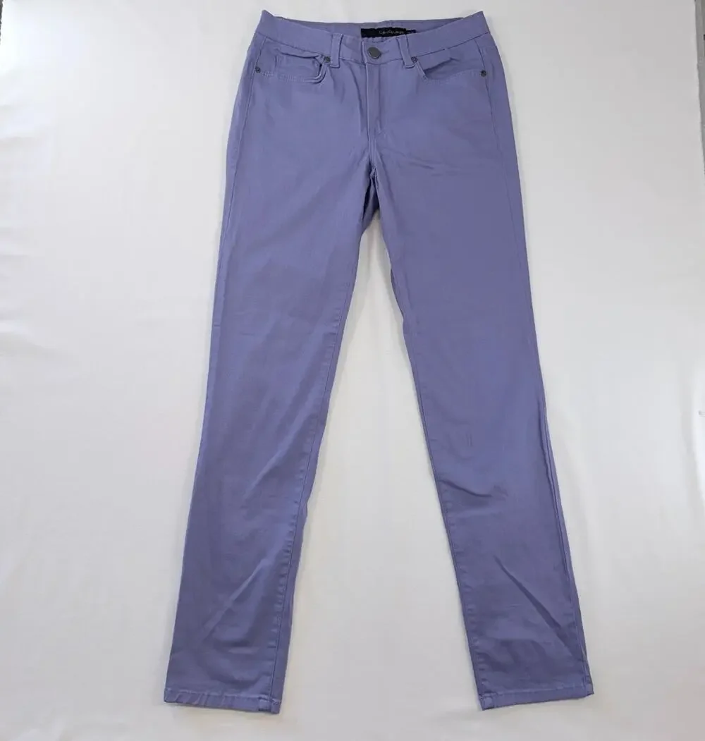 Calvin Klein Jeans Women 29/8 Ultimate Skinny Lavender Purple Colored Denim Pant